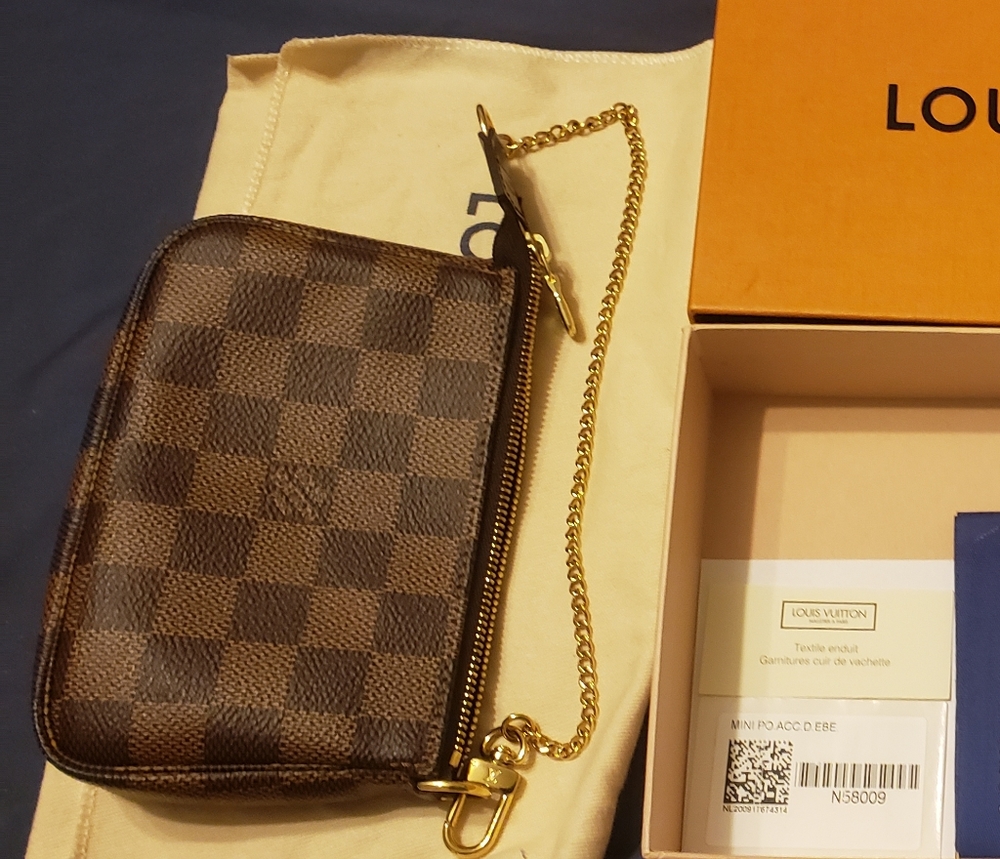 Authentic Louis vuitton mini pochette accessoires damier Azur